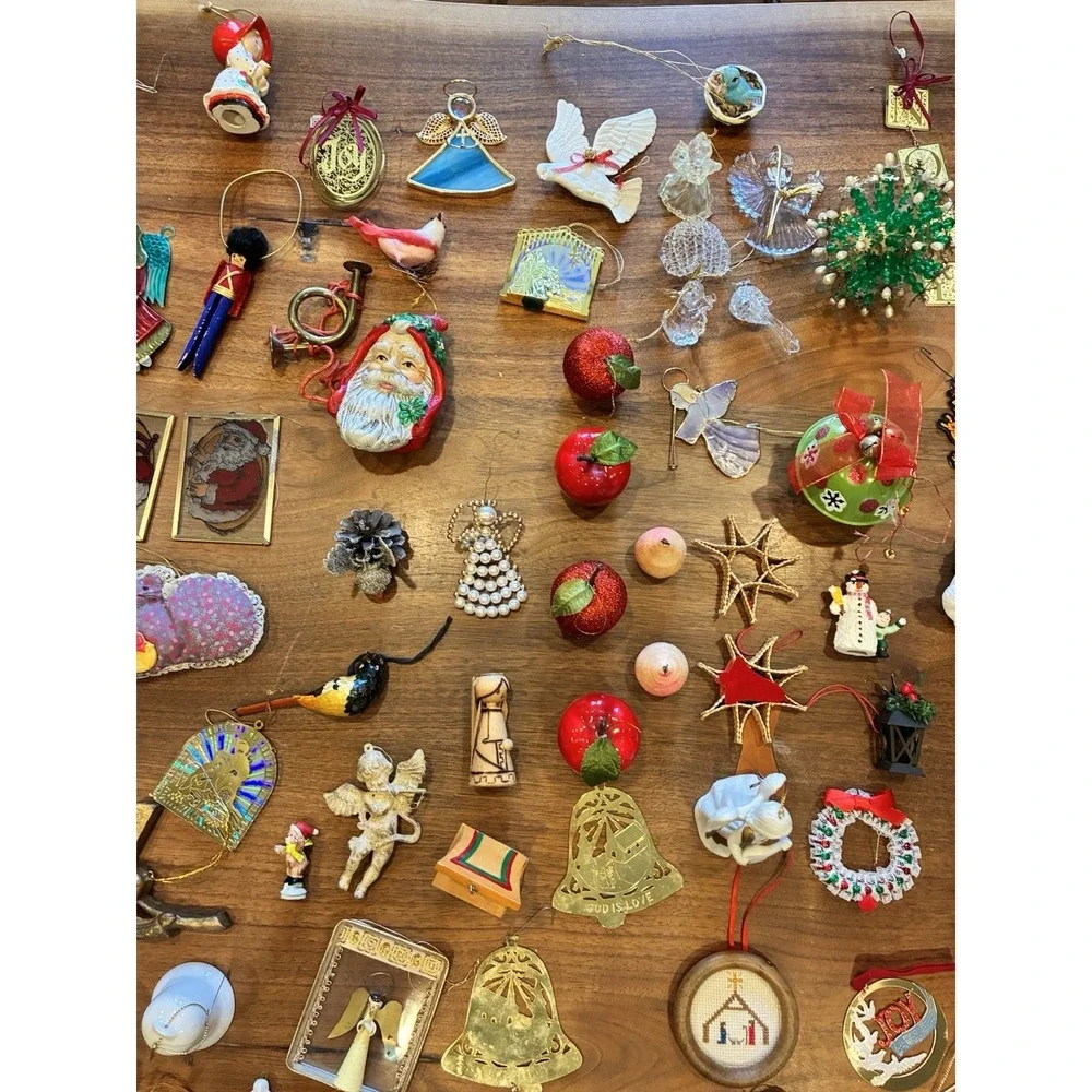 Huge Lot Of Vintage Christmas Ornaments & Figurines 50s 60s 70s 80s